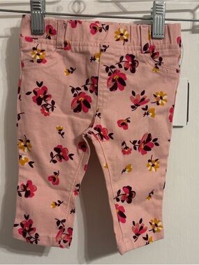 Pink Floral 3-6M Jeans